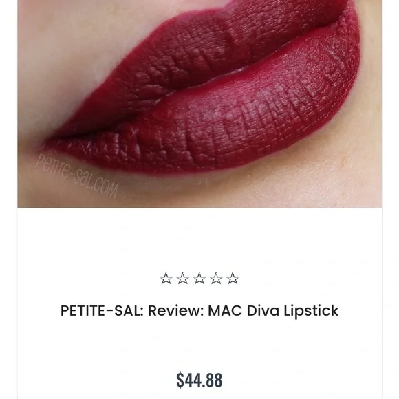 MAC MACximal Lipstick in DIVA - Deep Burgundy NIB - Picture 4 of 6